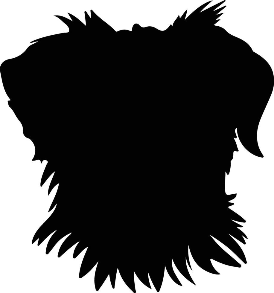 affenpinscher puppy silhouet portret vector