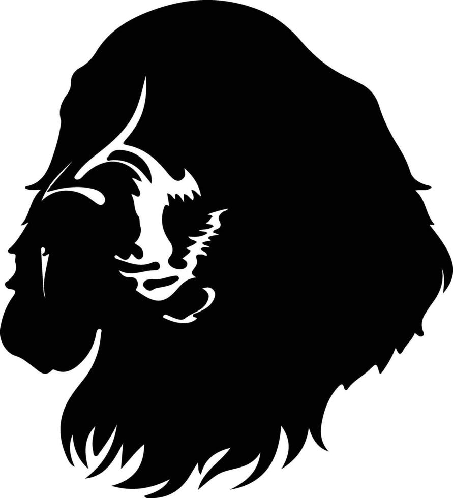 Amerikaans water spaniel silhouet portret vector