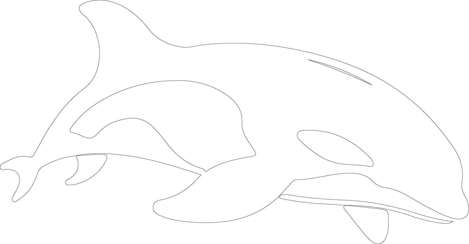 orka schets silhouet vector