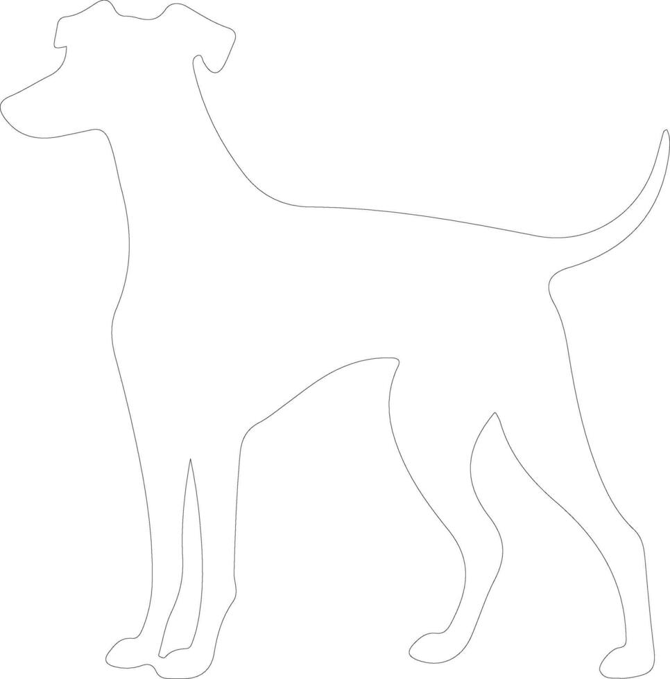 Italiaans windhond schets silhouet vector