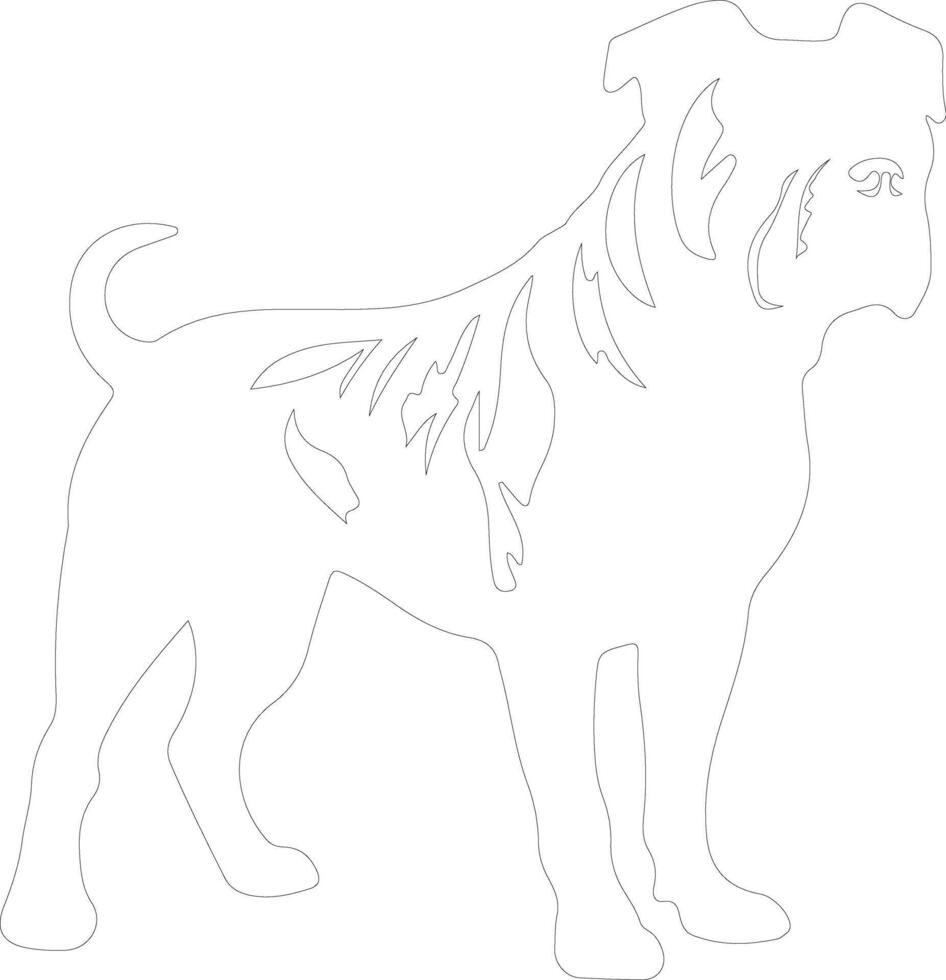 presa canario schets silhouet vector