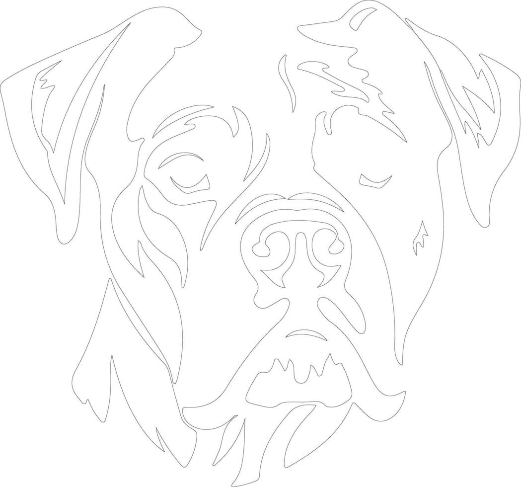 Amerikaans bulldog schets silhouet vector