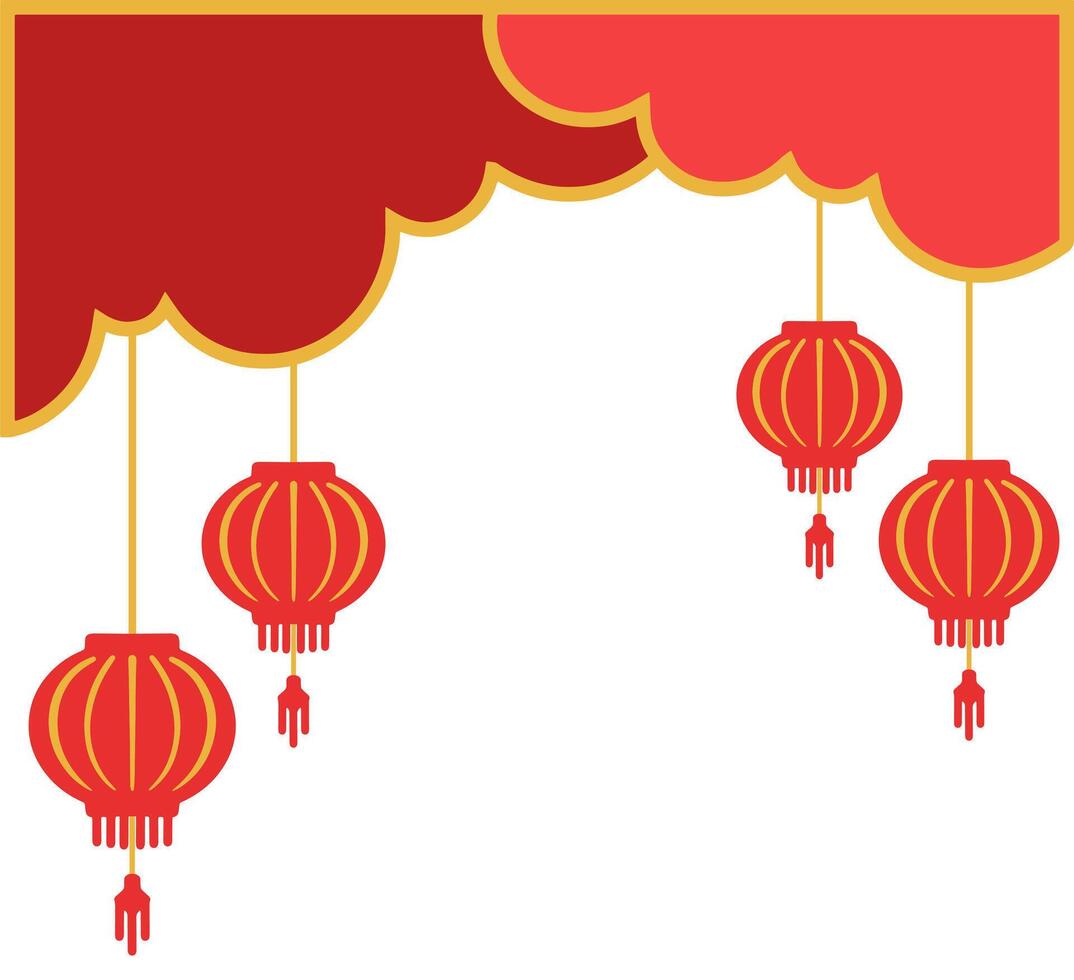 Chinese hoek grens achtergrond illustratie vector