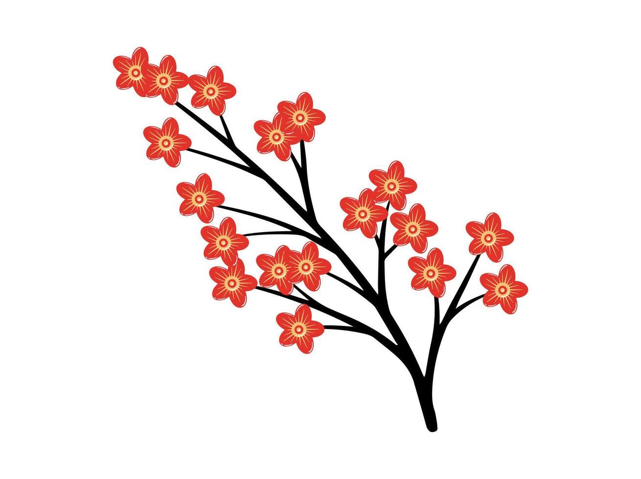 Chinese nieuw jaar bloem illustratie vector