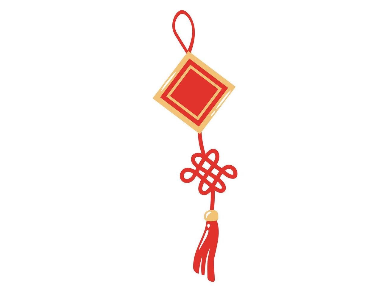 Chinese nieuw jaar amulet illustratie vector