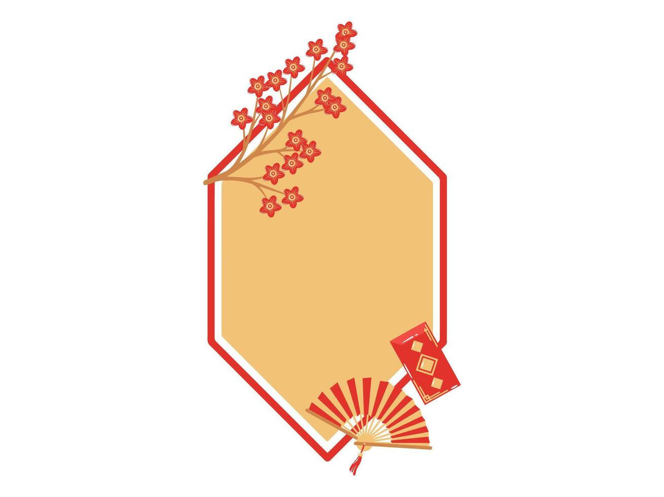 Chinese ornament kader achtergrond illustratie vector