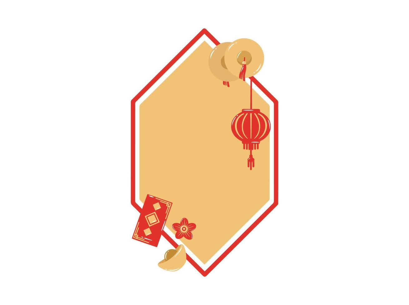 kader ornament Chinese nieuw jaar achtergrond vector