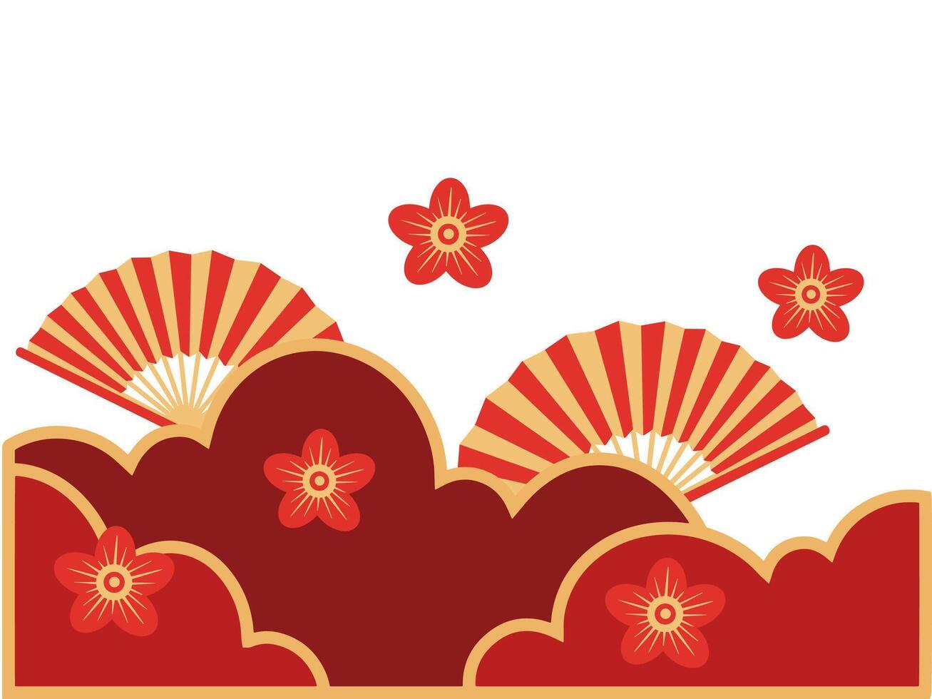 Chinese hoek grens achtergrond illustratie vector