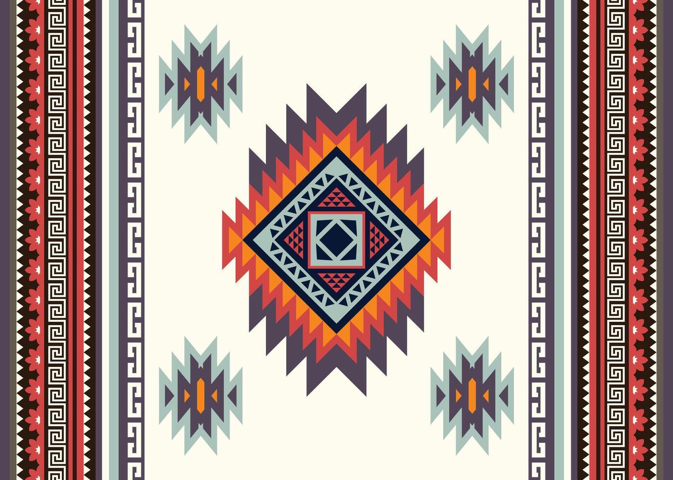 aztec tribal meetkundig etnisch naadloos patroon. wijnoogst inheems Amerikaans etnisch vector achtergrond. traditioneel ornament retro stijl. ontwerp textiel, kleding stof, kleding, gordijn, tapijt, ornament, inpakken.