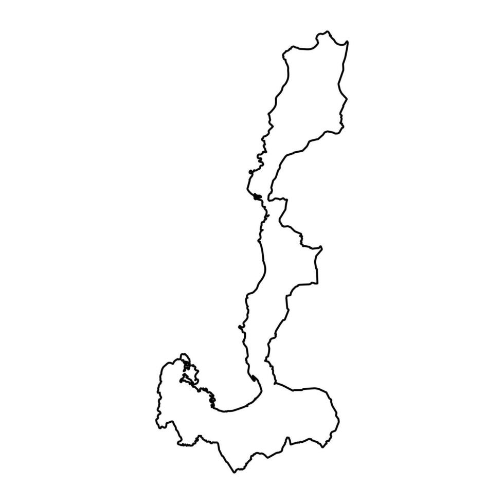 ilocos regio kaart, administratief divisie van Filippijnen. vector illustratie.