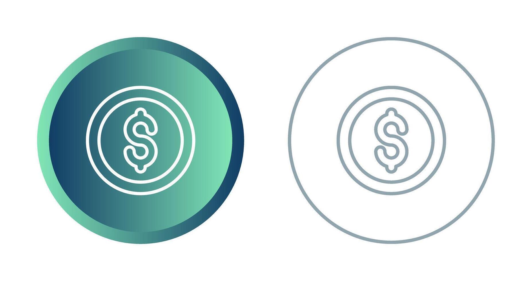 Amerikaanse Dollar cirkel vector icoon