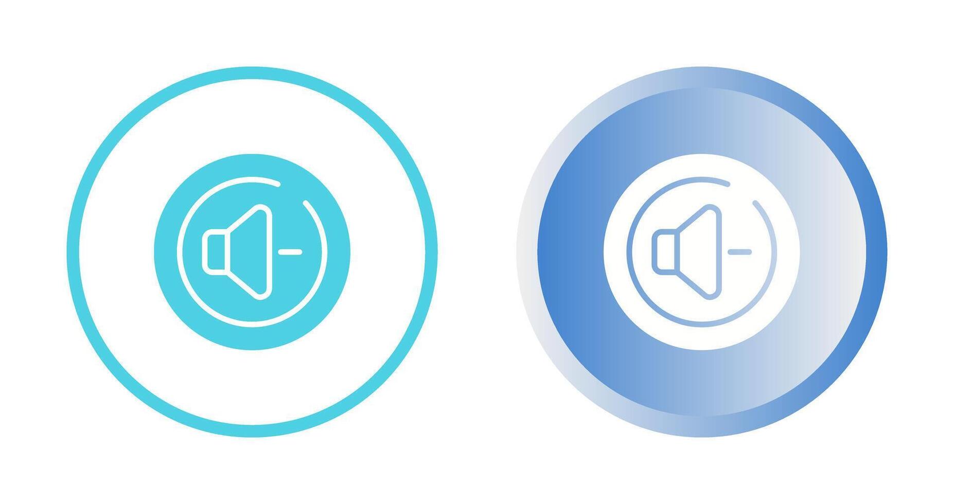 volume naar beneden cirkel vector icoon