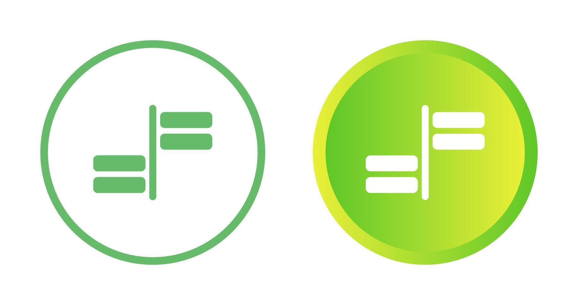 horizontaal uitlijning vector icoon