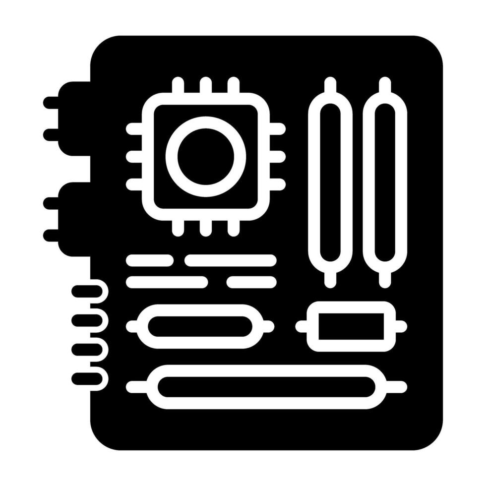 moederbord vector pictogram