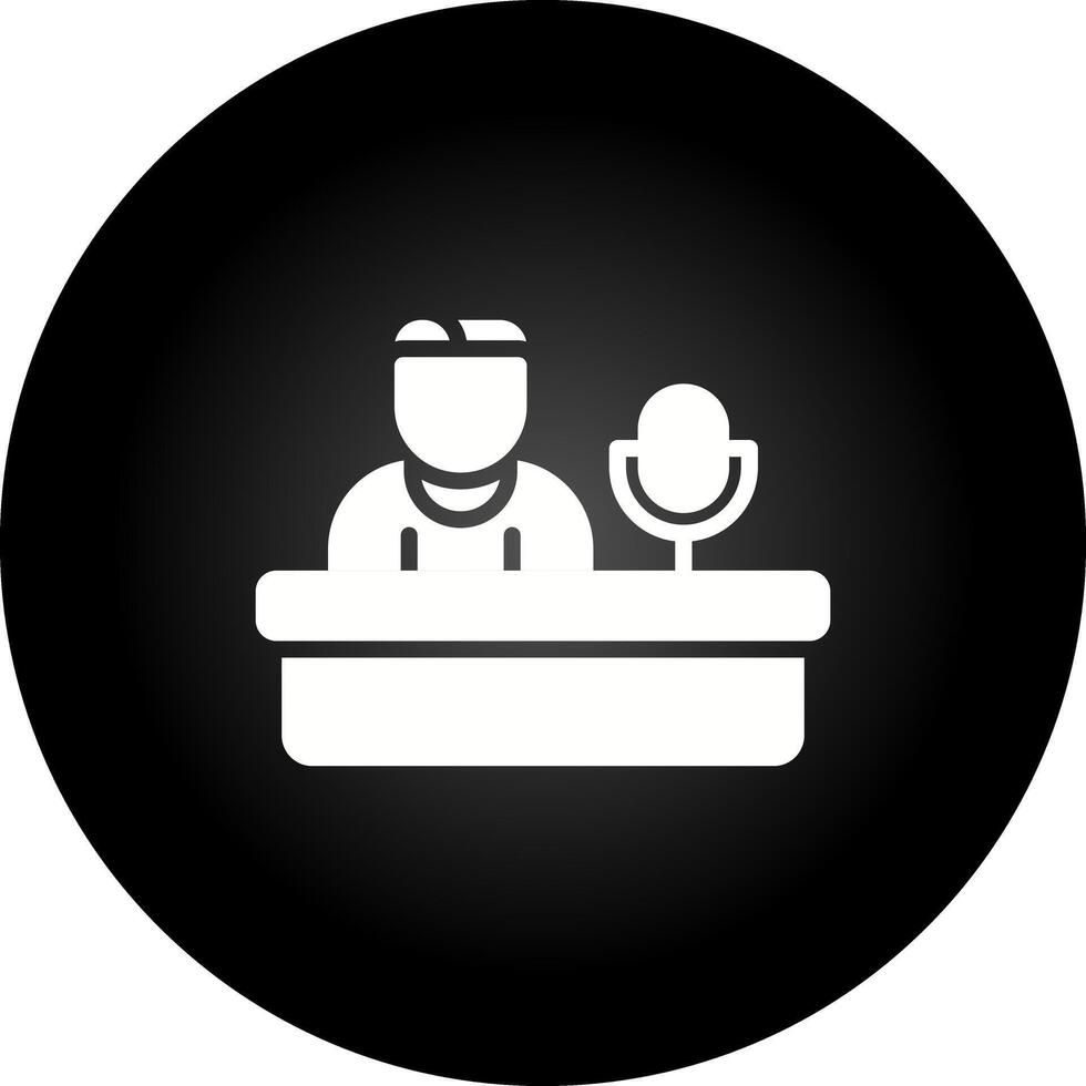 podcast hosting vector icoon