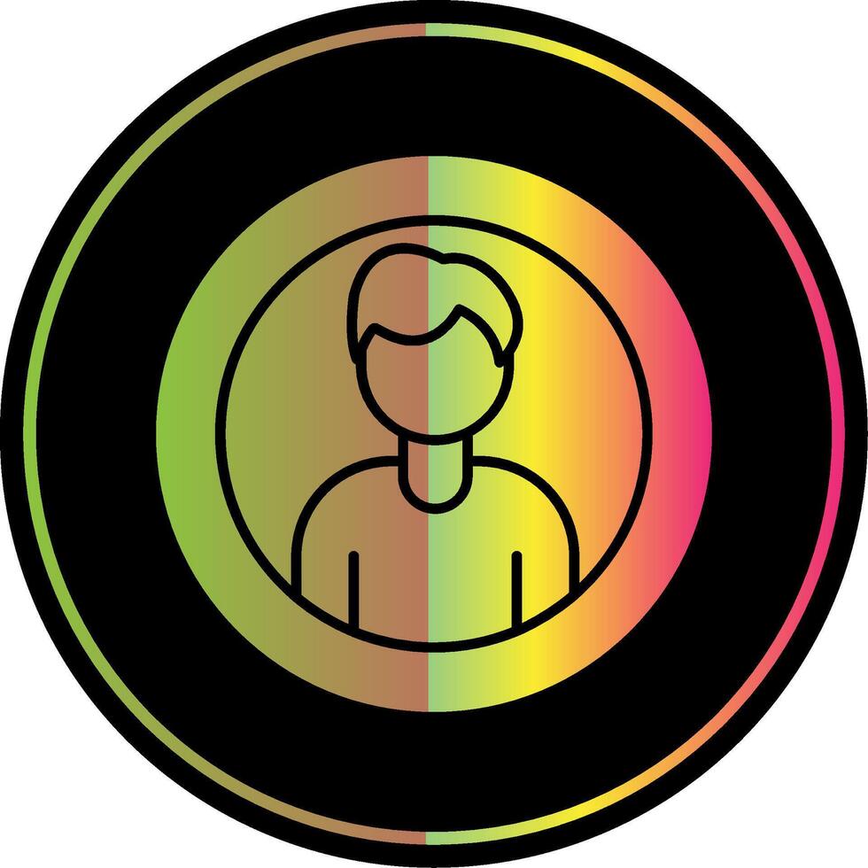 avatar glyph ten gevolge kleur icoon vector
