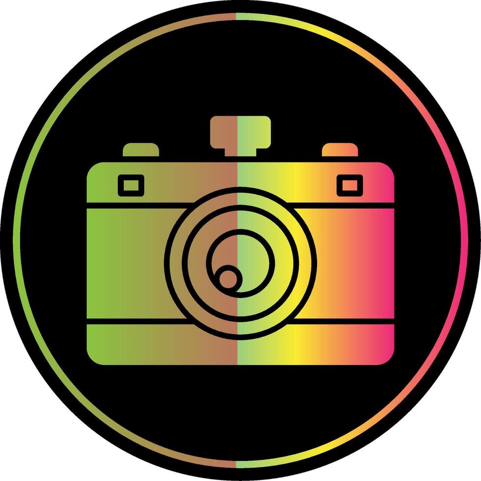 camera glyph ten gevolge kleur icoon vector