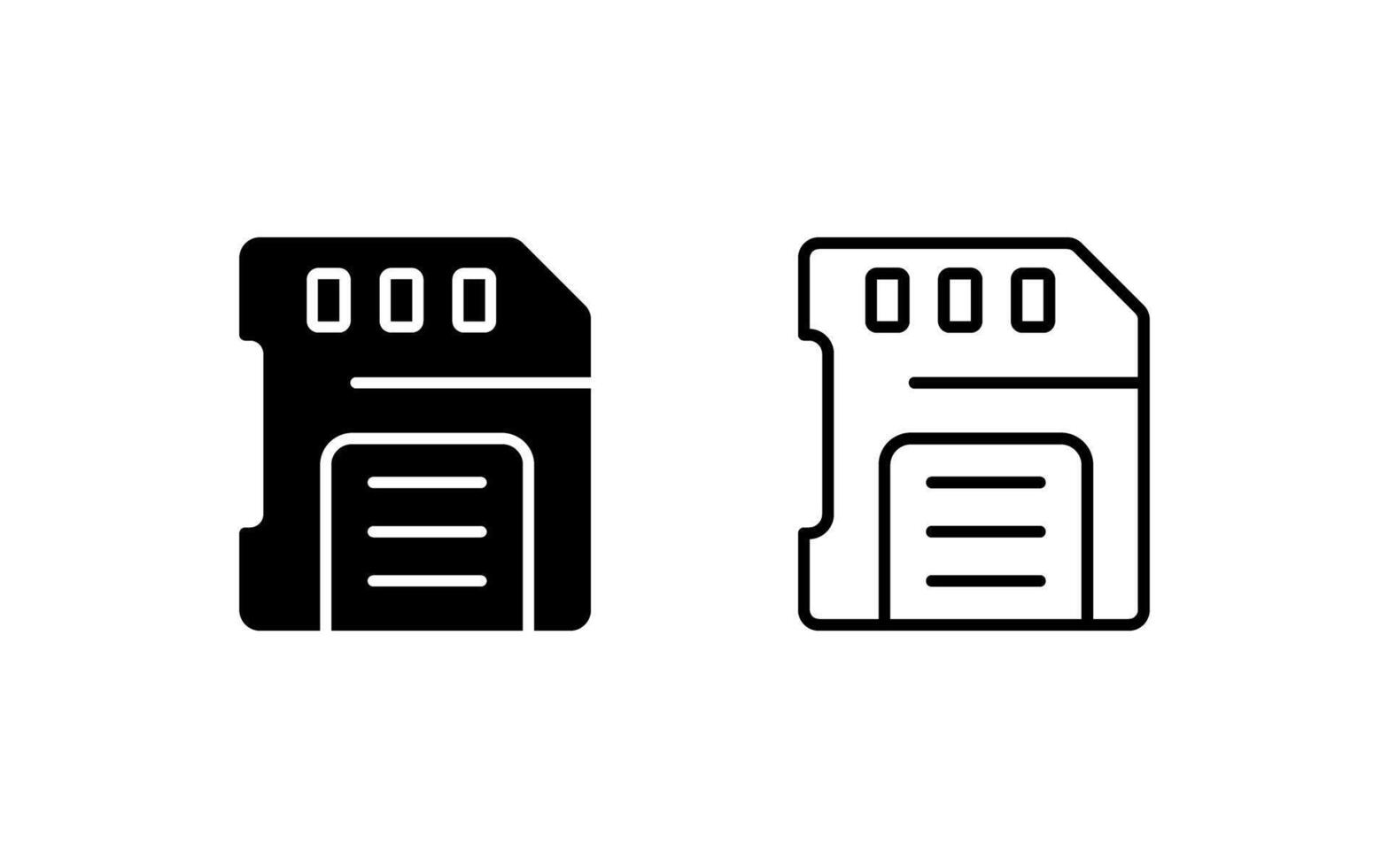 sd-kaart vector pictogram