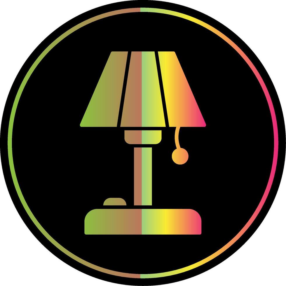 verdieping lamp glyph ten gevolge kleur icoon vector