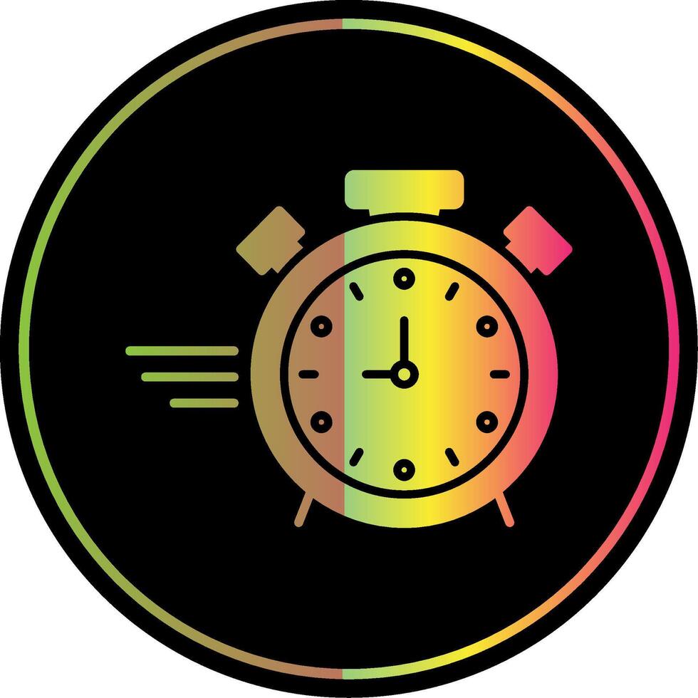 stopwatch glyph ten gevolge kleur icoon vector