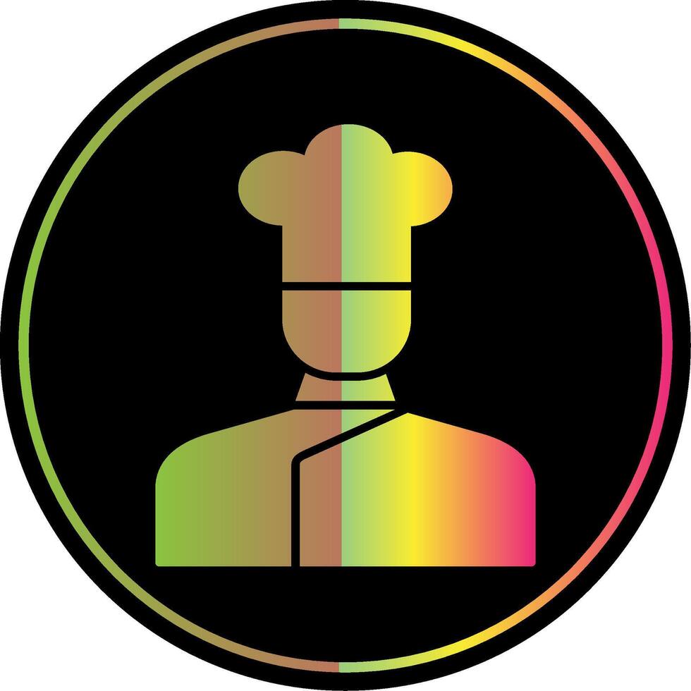 chef glyph ten gevolge kleur icoon vector