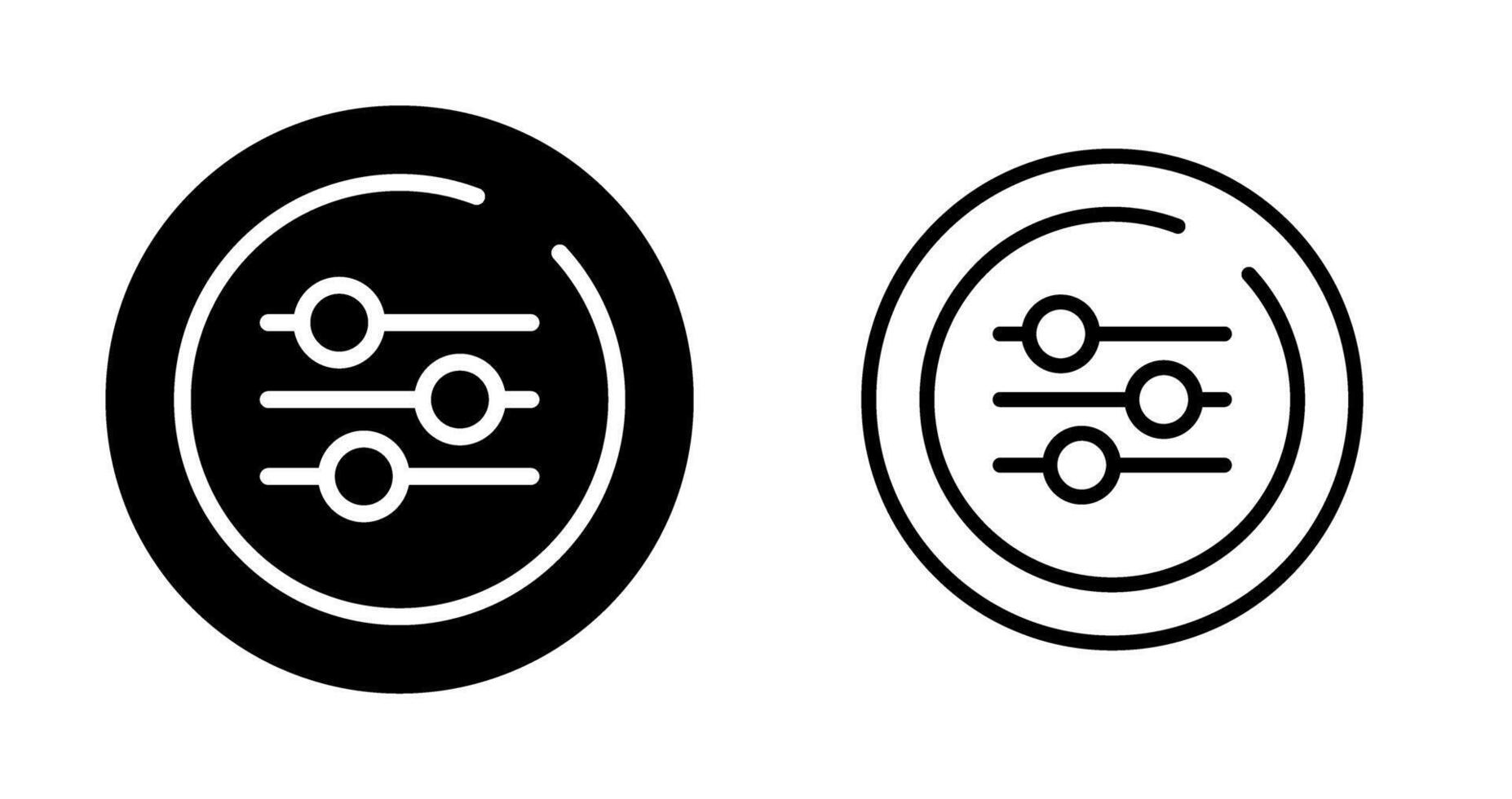 equalizer cirkel vector icoon