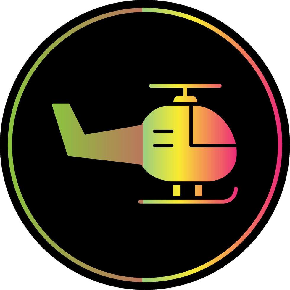 helikopter glyph ten gevolge kleur icoon vector