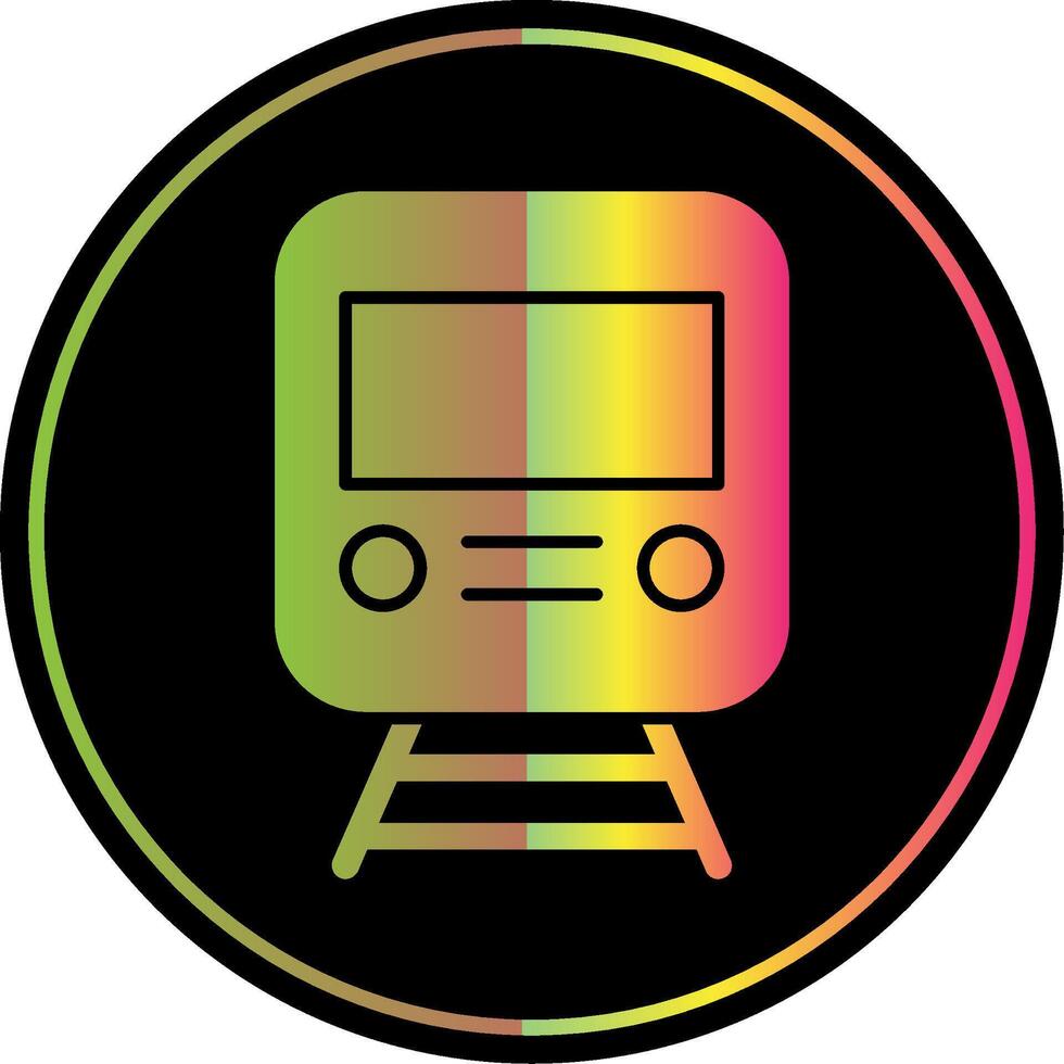 het spoor glyph ten gevolge kleur icoon vector