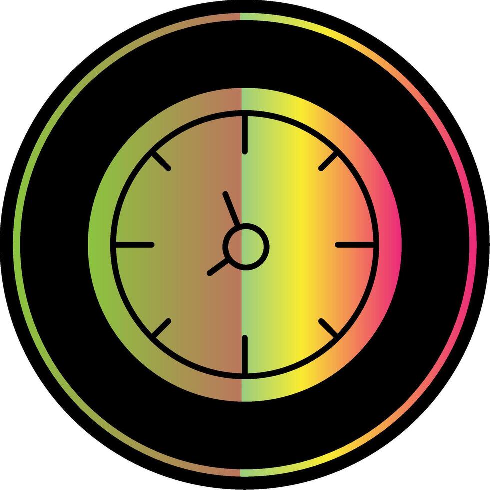 tijd glyph ten gevolge kleur icoon vector