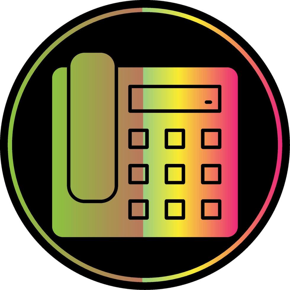 telefoon glyph ten gevolge kleur icoon vector