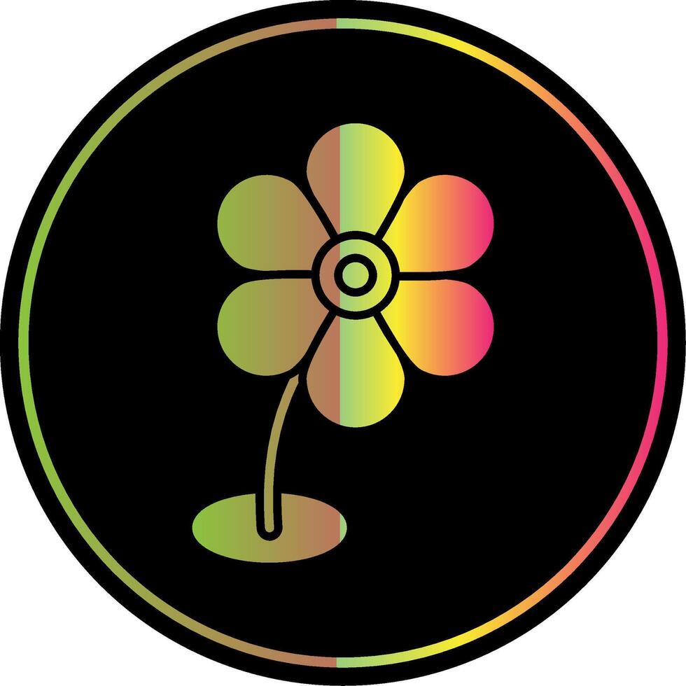 bloem glyph ten gevolge kleur icoon vector