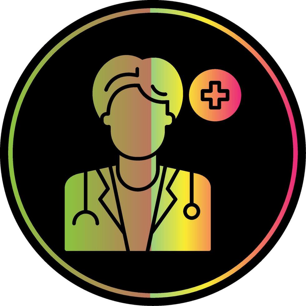 dokter glyph ten gevolge kleur icoon vector