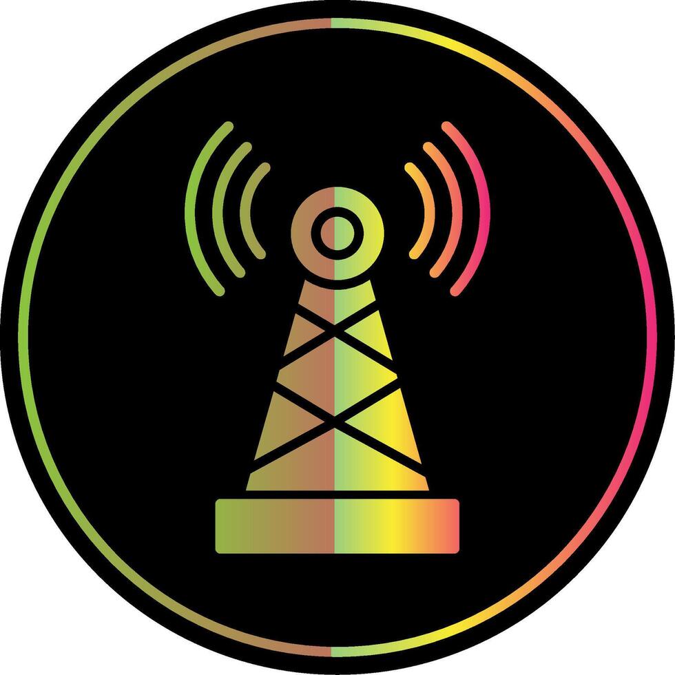 telecommunicatie glyph ten gevolge kleur icoon vector