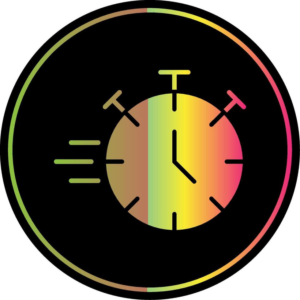 stopwatch glyph ten gevolge kleur icoon vector