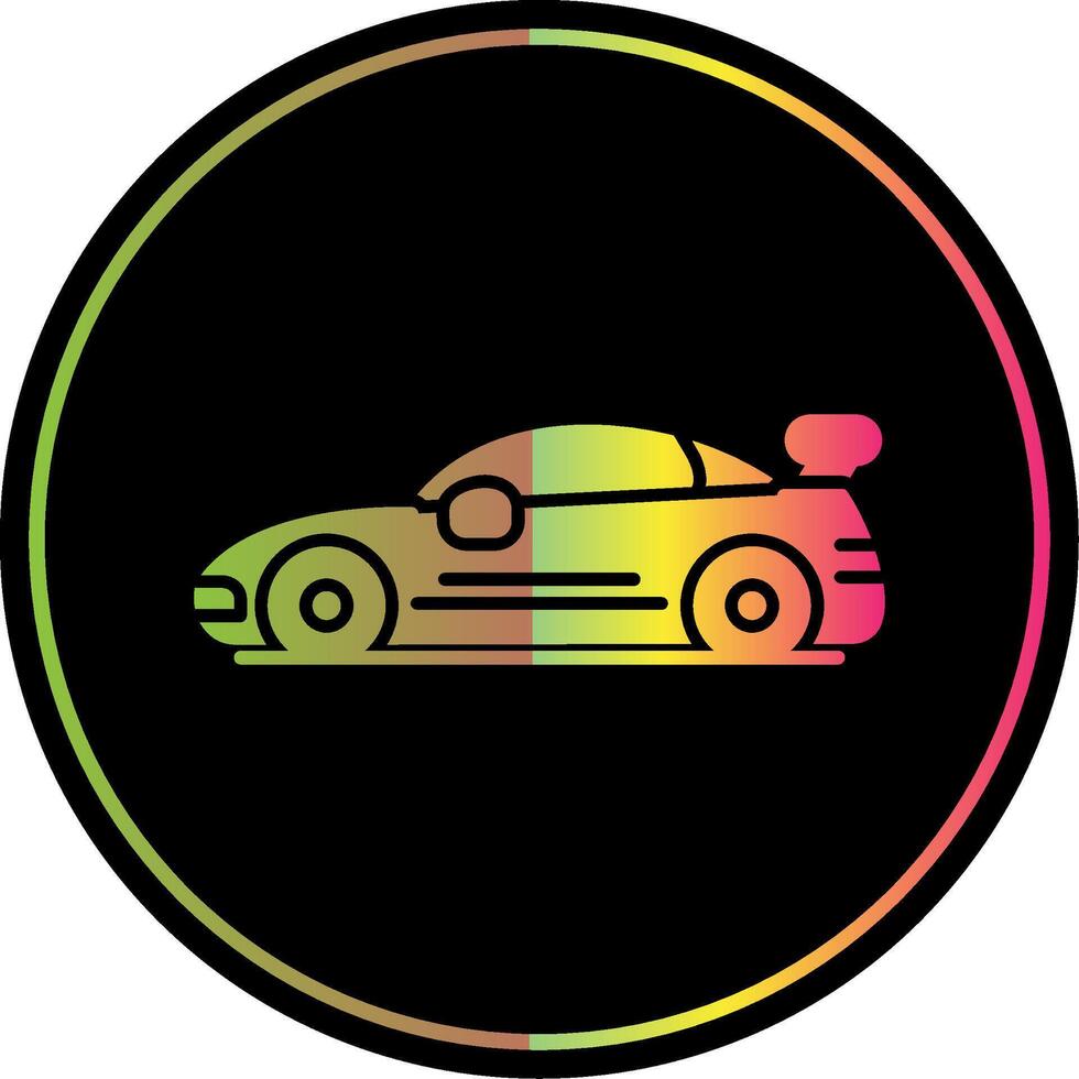sport- auto glyph ten gevolge kleur icoon vector