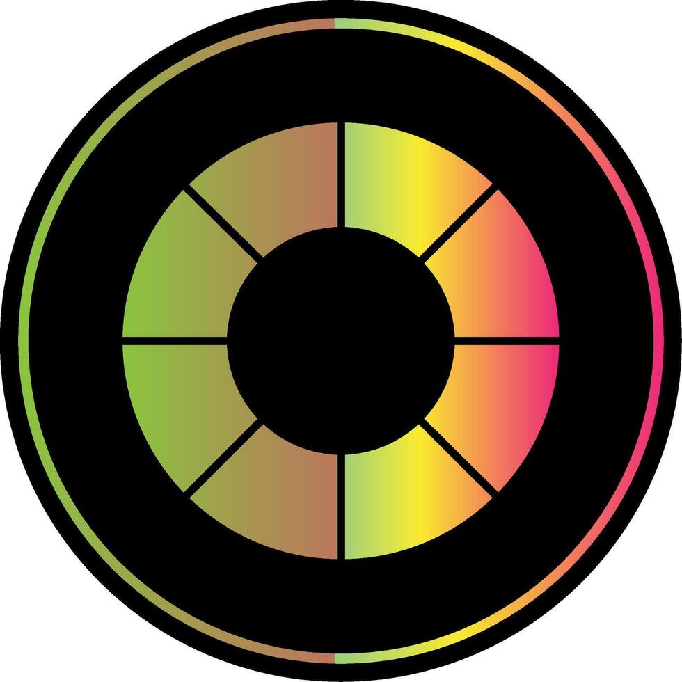 kleur wiel glyph ten gevolge kleur icoon vector