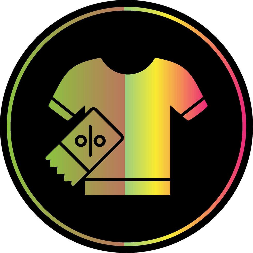 overhemd glyph ten gevolge kleur icoon vector