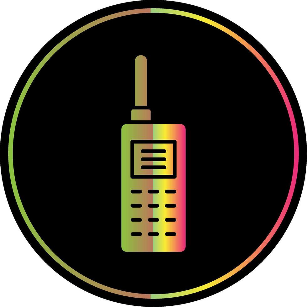 walkie talkie glyph ten gevolge kleur icoon vector