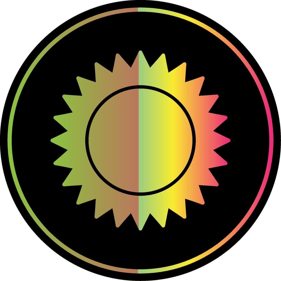 zon glyph ten gevolge kleur icoon vector