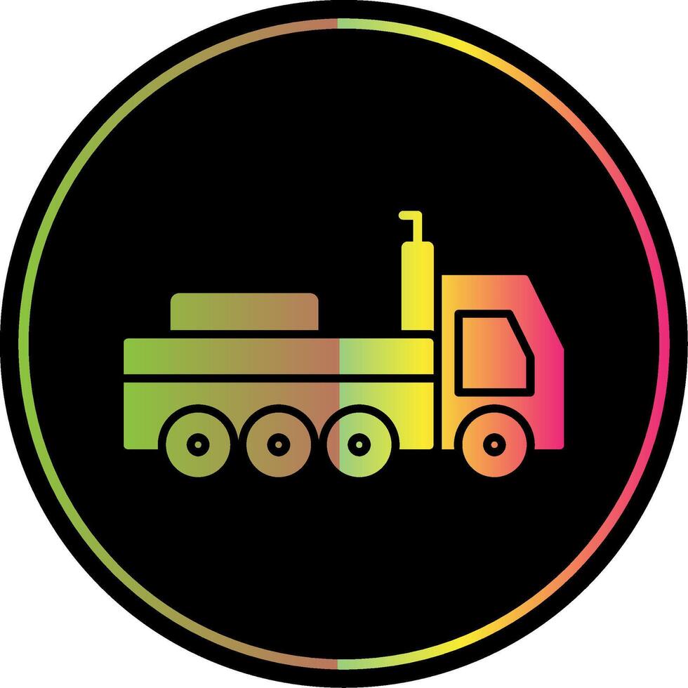 aanhangwagen glyph ten gevolge kleur icoon vector