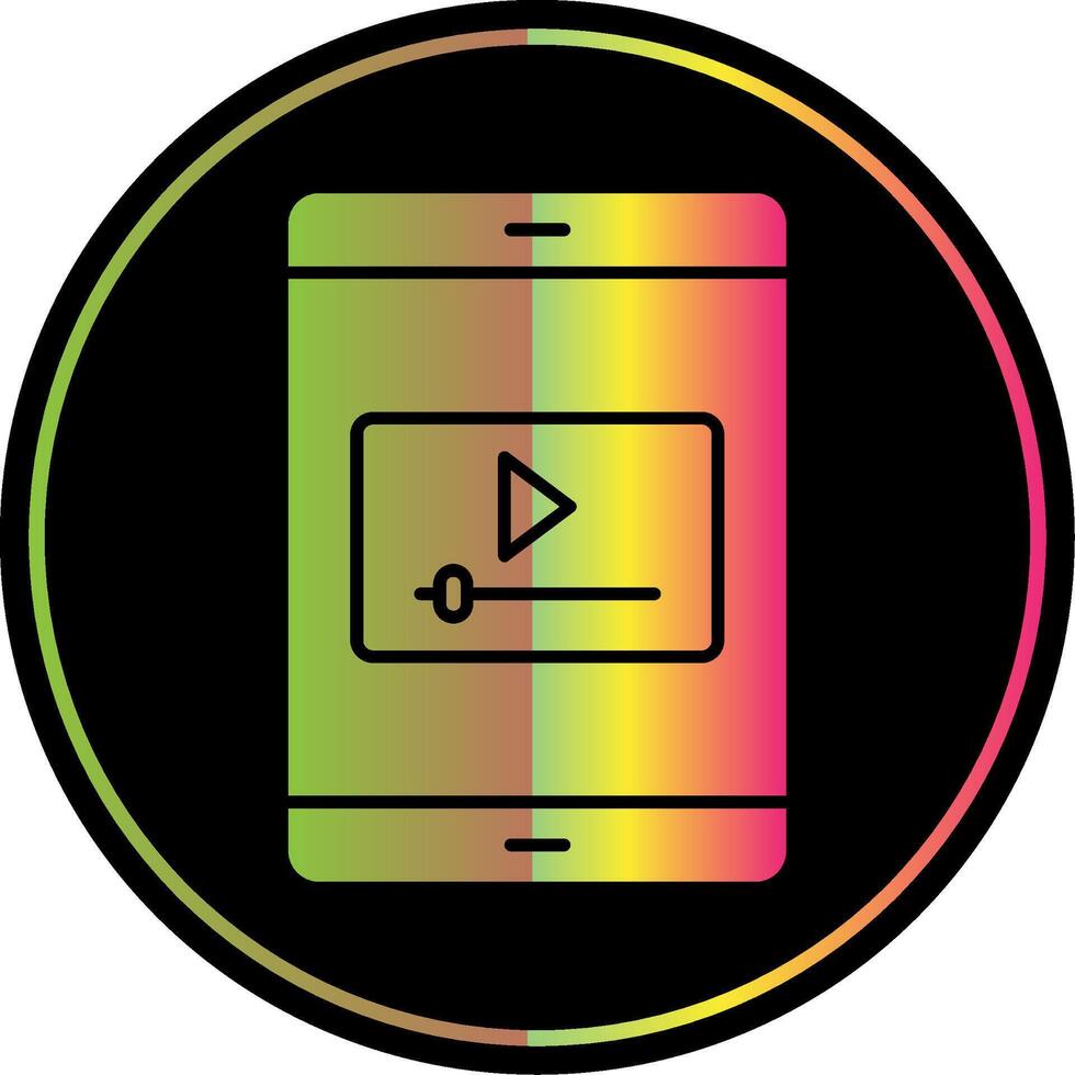 mobiel afzet glyph ten gevolge kleur icoon vector