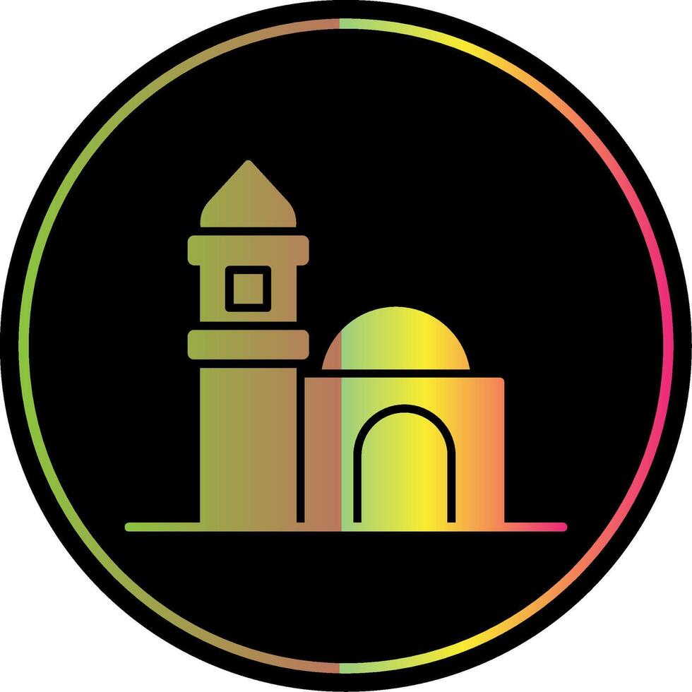 moskee glyph ten gevolge kleur icoon vector