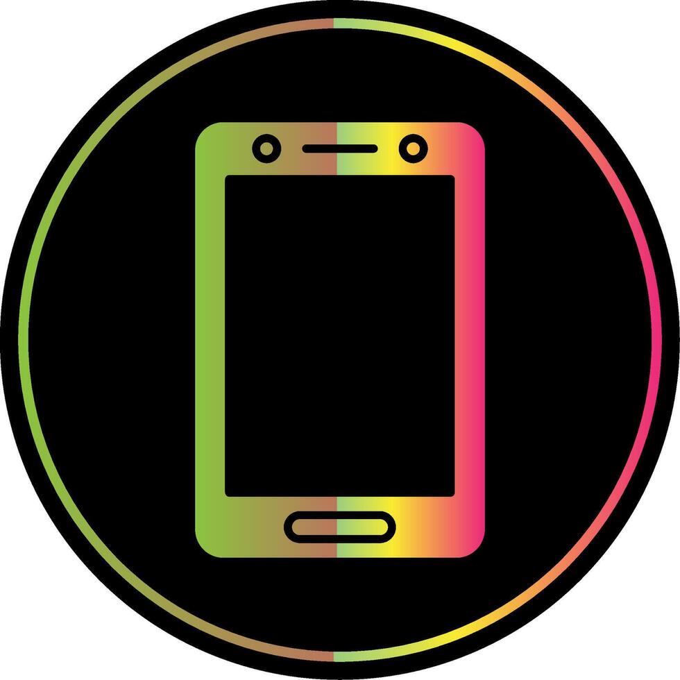 smartphone glyph ten gevolge kleur icoon vector