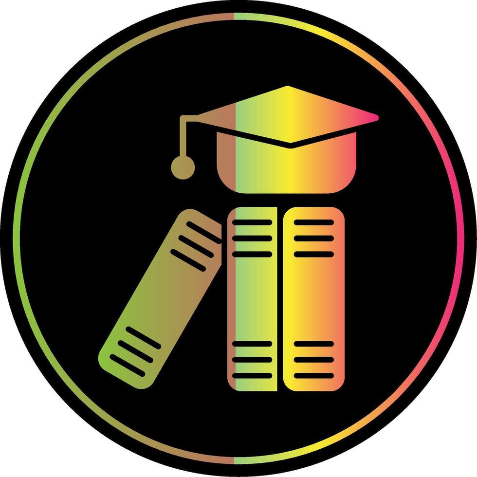 diploma uitreiking hoed glyph ten gevolge kleur icoon vector