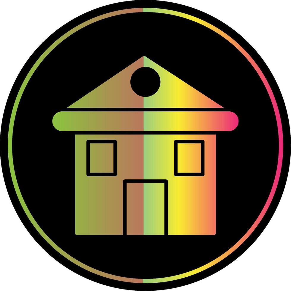 huis glyph ten gevolge kleur icoon vector