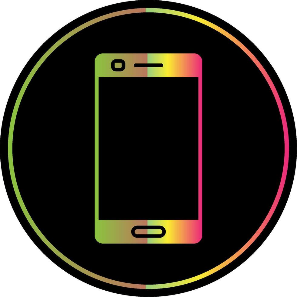 mobiel telefoon glyph ten gevolge kleur icoon vector