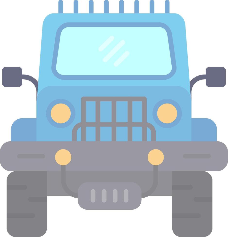 jeep vlak licht icoon vector