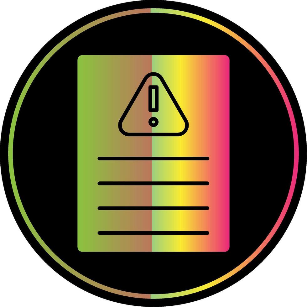 aanvaardbaar risico glyph ten gevolge kleur icoon vector