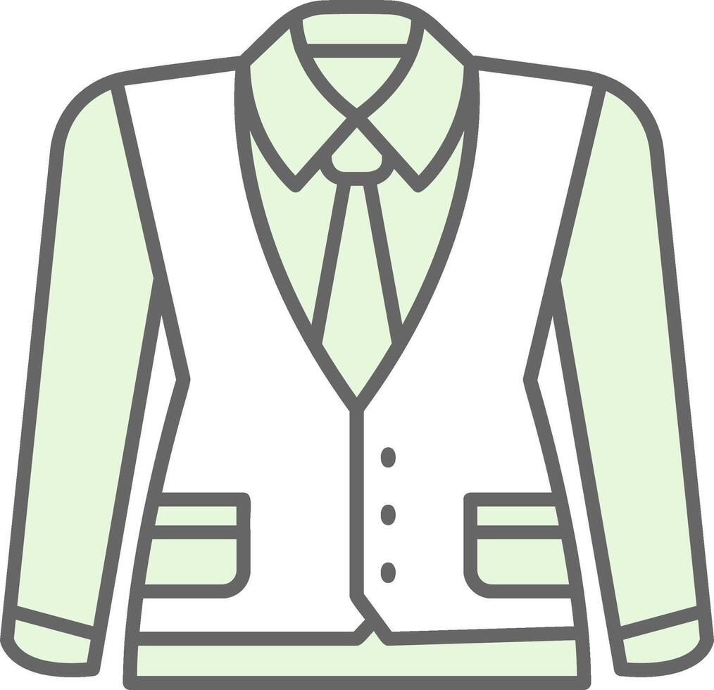 vest groen licht filay icoon vector