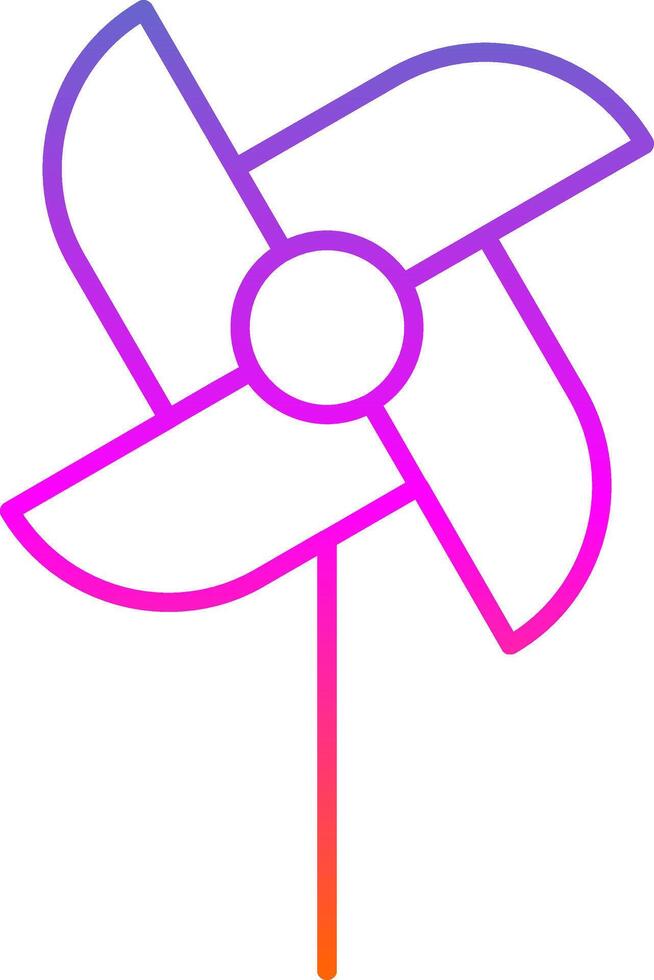 pinwheel lijn verloop icoon vector